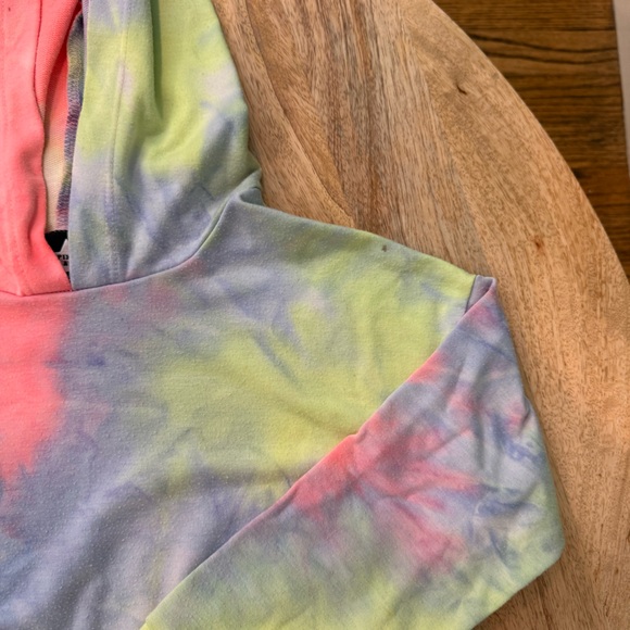 Pixie Lane Set - Multicolor Tie Dye Hoodie Sweatshirt and Shorts Set — Size 7 - Picture 3 of 3